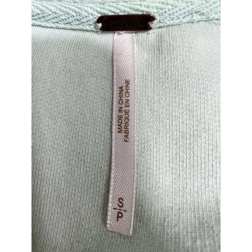 Free People Jordan Oversized Colorblock Terry Pullover Hazel Sz S - Picture 8 of 9